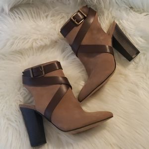 Express suede booties size 7